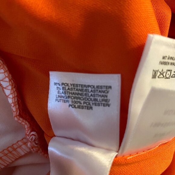 RACHEL Rachel Roy NWT $149 Swirl Cut Out Midi Dress, Orange White Women’s Size S - Picture 11 of 12